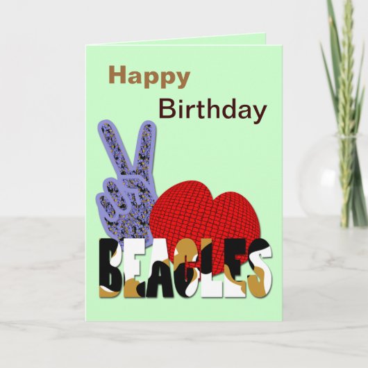 平和愛ビーグル犬 シーズンカード (正面)