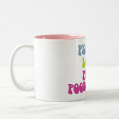 平和愛ピンクのプードルはスタイル、色を襲いましたり、選びます ツートーンマグカップ (左)