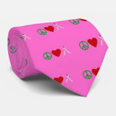 平和愛ピンクのリボンのTシャツ、マグ ネクタイ (ロール)