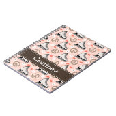 平和愛フィギュアスケートの螺線形ノートジャーナル ノートブック (左側)