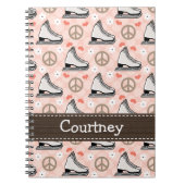 平和愛フィギュアスケートの螺線形ノートジャーナル ノートブック (正面)