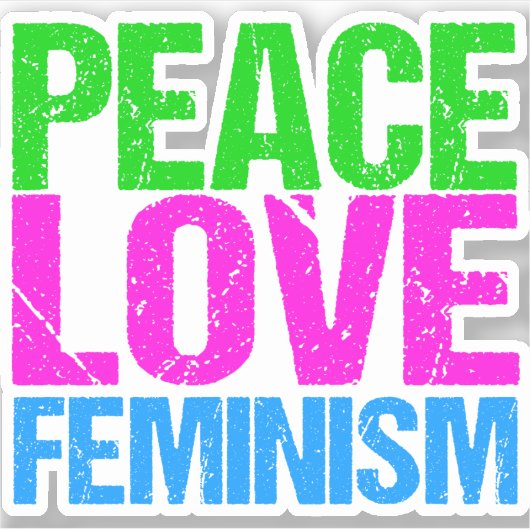 平和愛フェミニズム シール (正面)