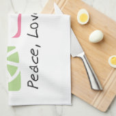 平和愛ブルドッグ キッチンタオル (四つ折り)