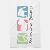 平和愛ブルドッグ キッチンタオル (縦)