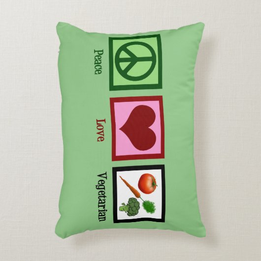 平和愛ベジタリアン アクセントクッション (正面(垂直))