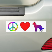 平和愛ベルギー人Malinois バンパーステッカー (車上)