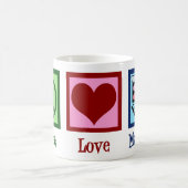 平和愛メイクアップアーティストかわいい コーヒーマグカップ (中央)