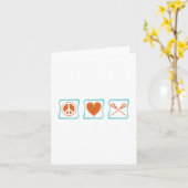 平和愛ラクロスはノートを平方します カード (黄色い花)