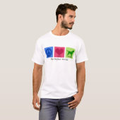 平和愛ラブラドル・レトリーバー犬 Tシャツ (正面フル)