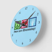 平和愛リウマチ学 ラウンド壁時計 (傾斜)