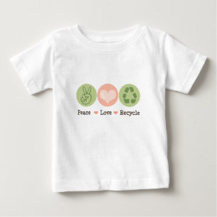 平和愛リサイクルのベビーのTシャツ ベビーTシャツ