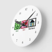 平和愛不動産 ラウンド壁時計 (傾斜)