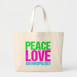 平和愛人類学 ラージトートバッグ
