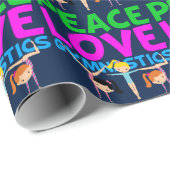 平和愛体操かわいい体操女子 ラッピングペーパー (ロールコーナー)