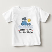 平和愛保存クジラのベビーのTシャツ ベビーTシャツ (正面)