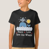 平和愛保存クジラの子供のTシャツ Tシャツ (正面)