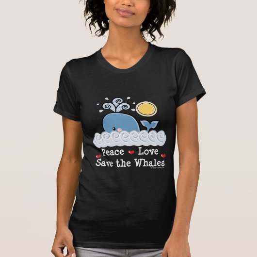 平和愛保存クジラのTシャツ Tシャツ (正面)
