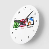 平和愛保険 ラウンド壁時計 (傾斜)