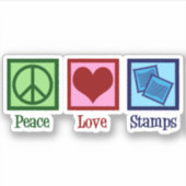 平和愛切手 |スタンプ収集 シール (正面)