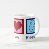 平和愛助産師かわいい助産師 コーヒーマグカップ (正面右)
