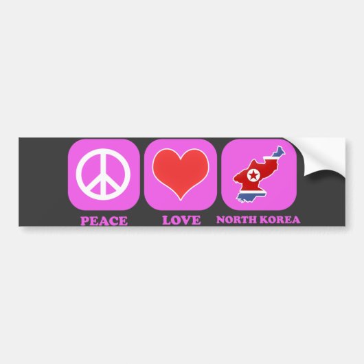 平和愛北朝鮮 バンパーステッカー (正面)