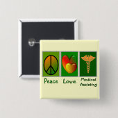 平和愛医学の援助 缶バッジ (正面&裏面)
