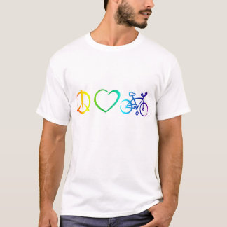 平和愛及びサイクリング Tシャツ