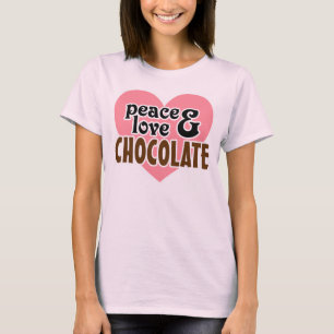 平和愛及びチョコレート Tシャツ