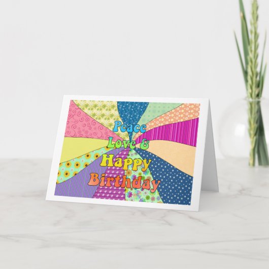 平和愛及びハッピーバースデー カード (正面)