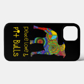 "平和愛及びピット・ブル"のポップアートのiPhoneの場合 Case-Mate iPhoneケース (裏面 (横))