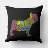 "平和愛及びフランス人"のポップアートの枕 クッション (正面)