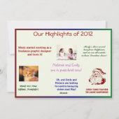 平和愛喜びのクリスマスの写真カード- 2つは味方しました シーズンカード (裏面)