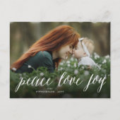 平和愛喜びのシンプルな原稿の休日の郵便はがき シーズンポストカード (正面)