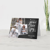 平和愛喜びの休日の写真のコラージュの挨拶 シーズンカード (正面)