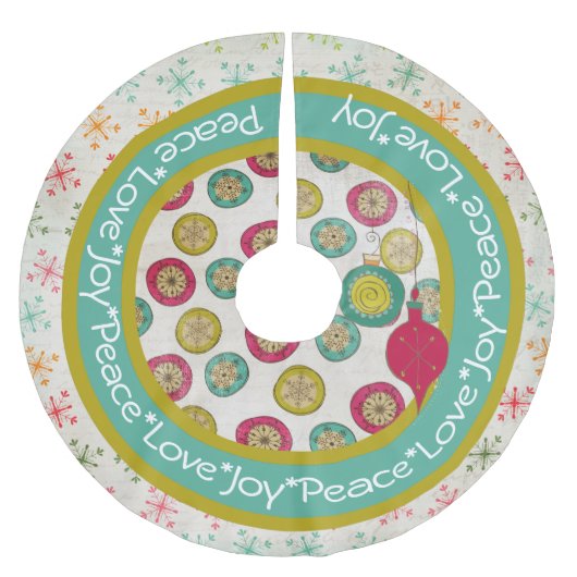 平和愛喜びの休日の木のスカート ブラッシュドポリエステルツリースカート (正面)