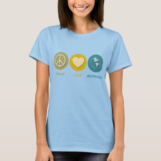 平和愛地球物理学 Tシャツ (正面)