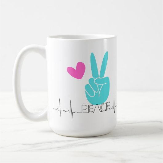 平和愛好家クラシックマグ コーヒーマグカップ (左)