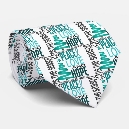 平和愛希望のクリスマスの休日の卵巣癌 ネクタイ (ロール)