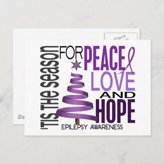 平和愛希望のクリスマスの休日の癲癇 シーズンポストカード (正面/裏面)