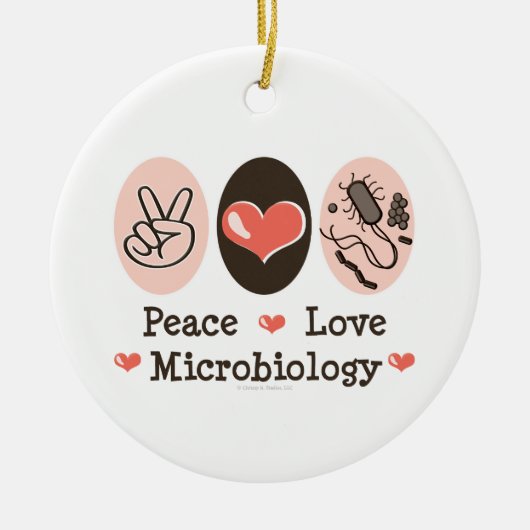 平和愛微生物学のオーナメント セラミックオーナメント (正面)