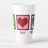 平和愛心臓科ハート外科医のハートビート カフェラテマグ (正面)