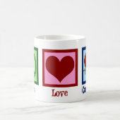 平和愛心臓科ハート外科医のハートビート コーヒーマグカップ (中央)