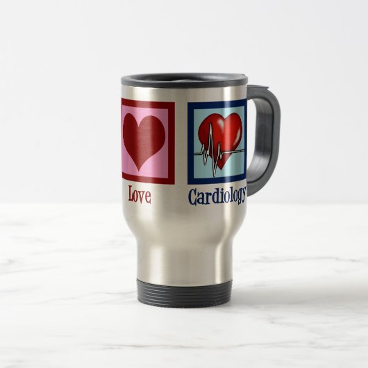 平和愛心臓科ハート外科医のハートビート トラベルマグ (正面右)