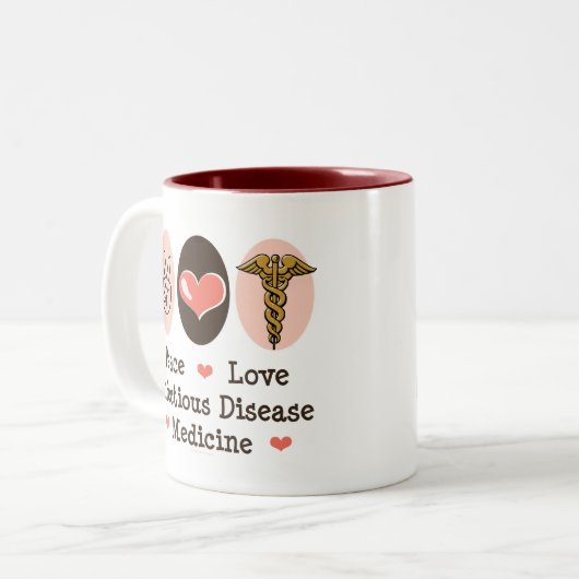 平和愛感染症薬のマグ ツートーンマグカップ (正面左)