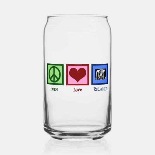 平和愛放射線科かわいい放射線科医 ガラス缶 (正面)