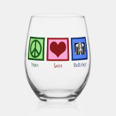 平和愛放射線科かわいい放射線科医 ステムなしワイングラス (正面)