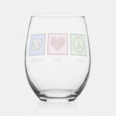 平和愛放射線科かわいい放射線科医 ステムなしワイングラス (裏面)