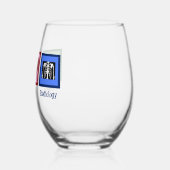 平和愛放射線科かわいい放射線科医 ステムなしワイングラス (左)