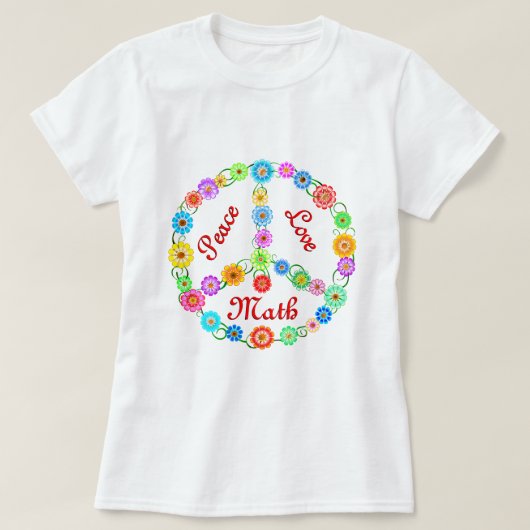 平和愛数学 Tシャツ (デザイン正面)