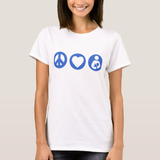 平和愛母乳で育てること Tシャツ